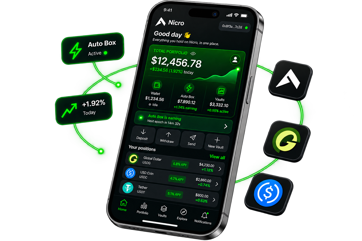 Nicro app dashboard